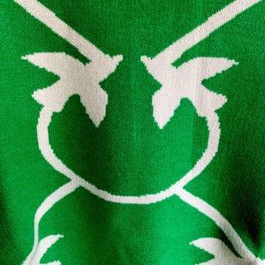 Pinko Green white short sleeves knitwear sweater